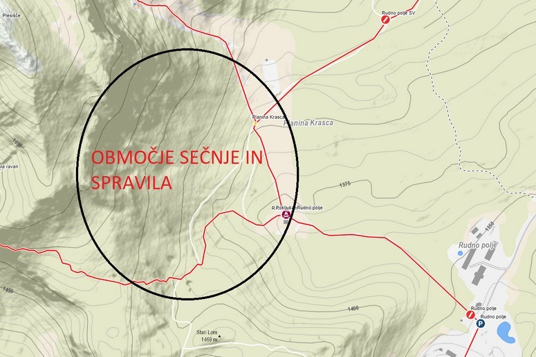 OPOZORILO | Sečnja na območju smučišča Viševnik